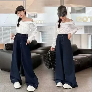set girl casual denim plain - CAP1710242506SP26